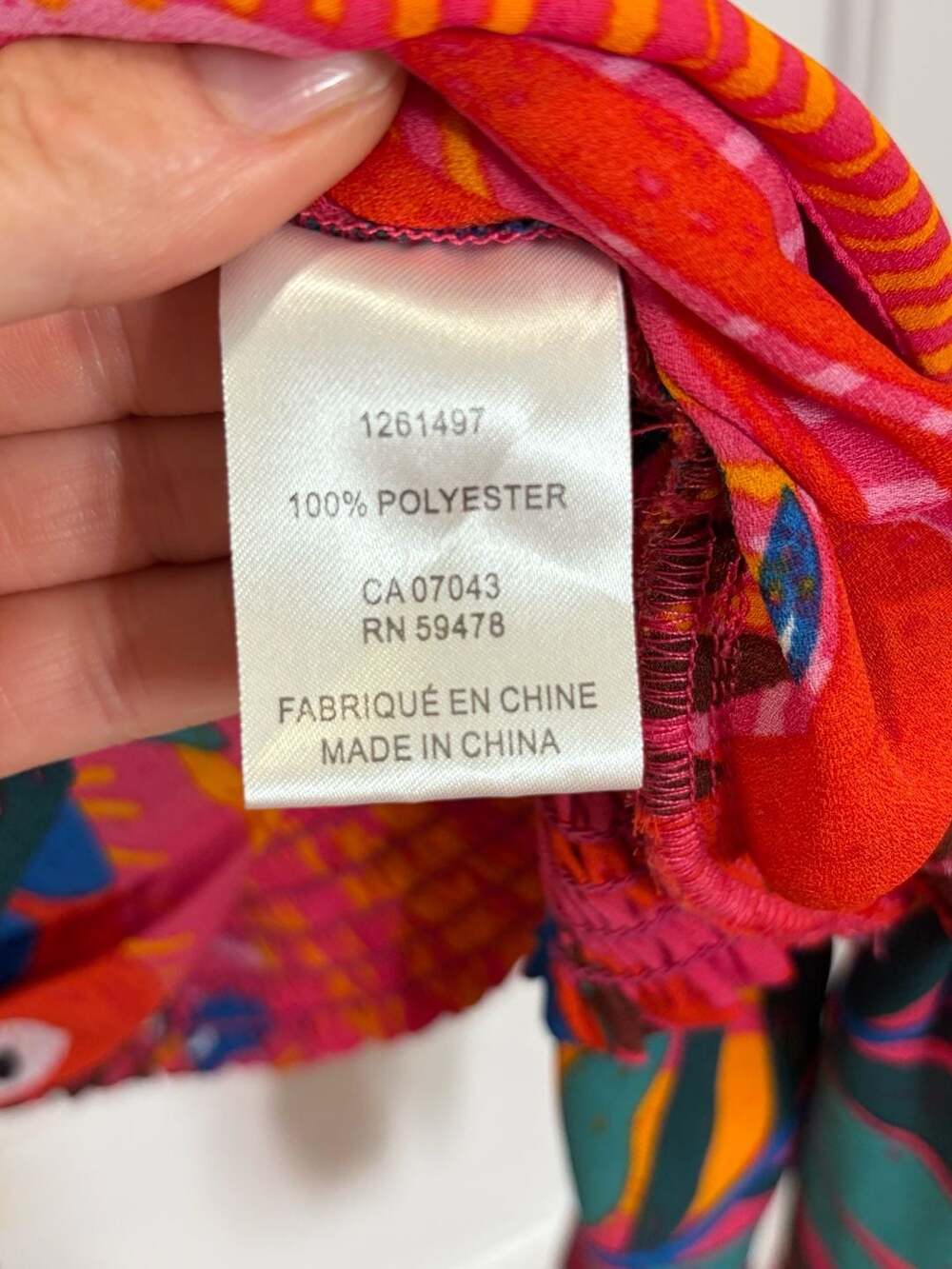 Joie Sleeveless Wrap Tropical Parrot Print Side Tie Pink Orange Top, M - Picture 6 of 8